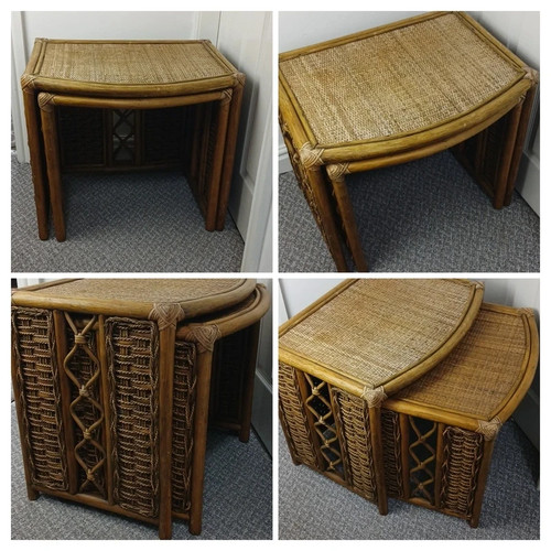 Vintage 70er bambus rattan 2er - vintage,